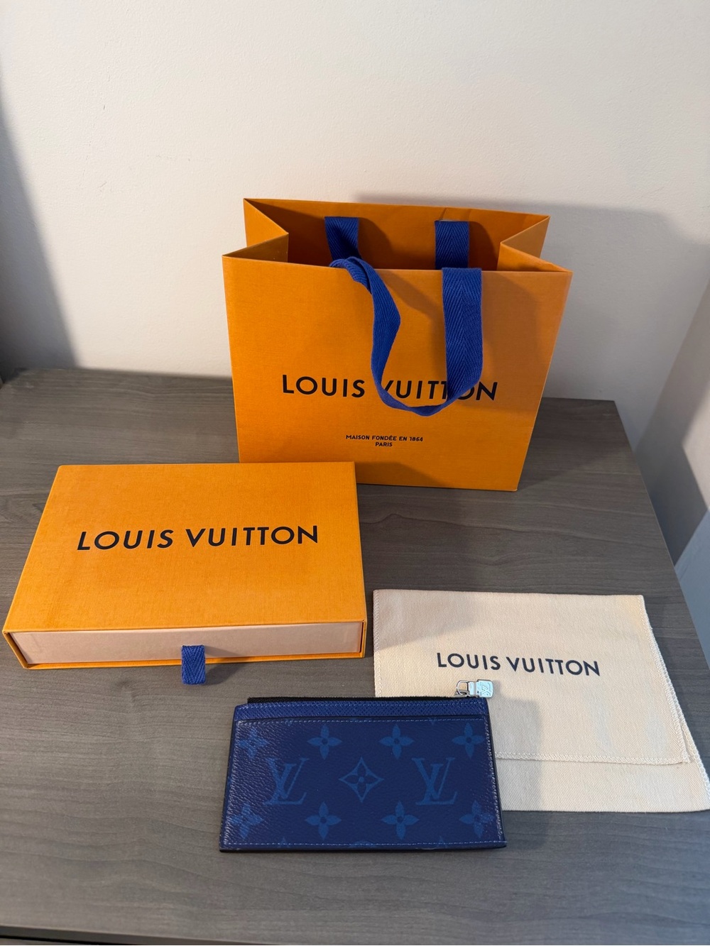 Louis Vuitton Blue Monogram Coin Card Holder